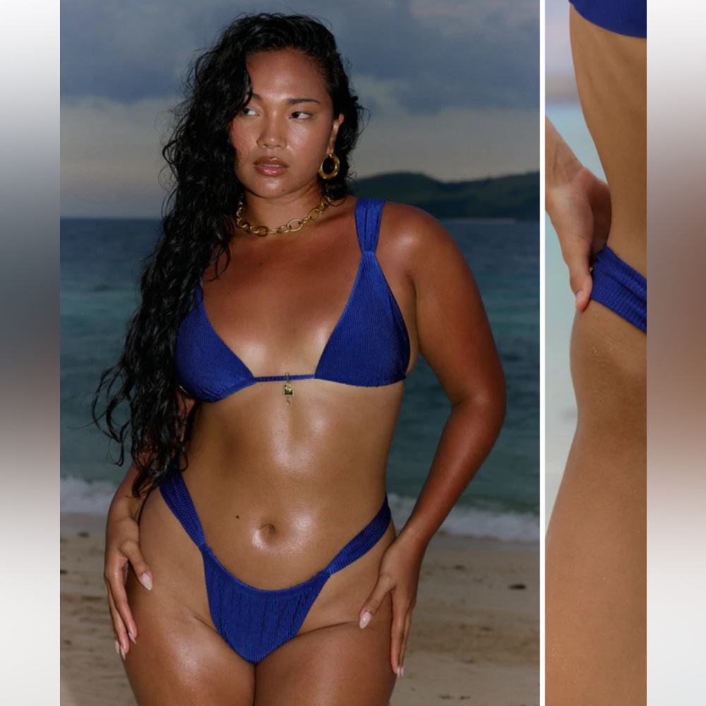 BYDEE 2 piece bikini set Size large CYPRUS BOTTOM IN AEGEAN CYPRUS TOP IN AEGEAN